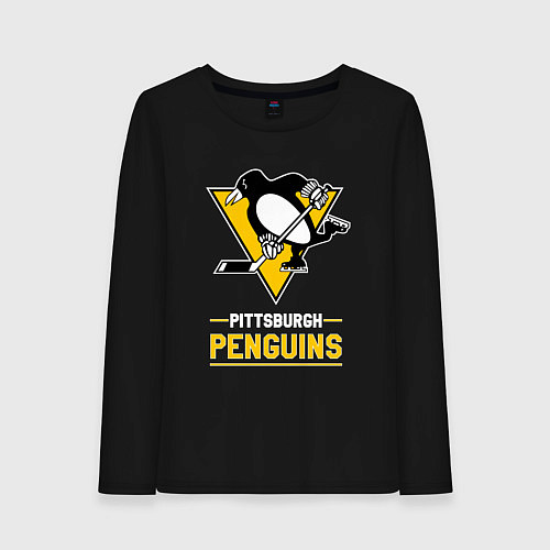 Женский лонгслив Питтсбург Пингвинз , Pittsburgh Penguins / Черный – фото 1