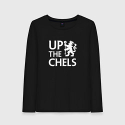 Лонгслив хлопковый женский UP THE CHELS, Челси, Chelsea, цвет: черный