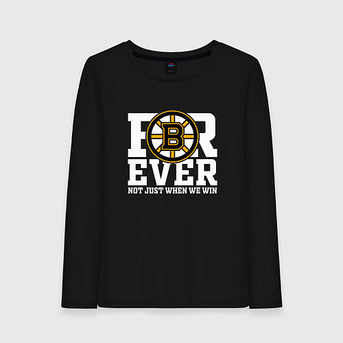 Женский лонгслив FOREVER NOT JUST WHEN WE WIN, Boston Bruins, Босто / Черный – фото 1