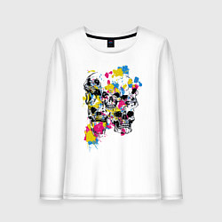 Женский лонгслив Color & Skulls