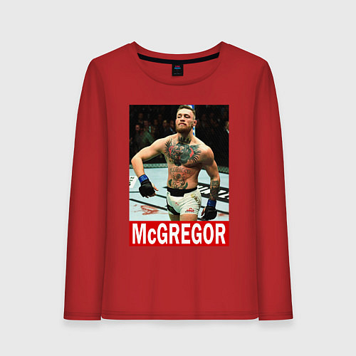 Женский лонгслив Конор МакГрегор McGregor / Красный – фото 1