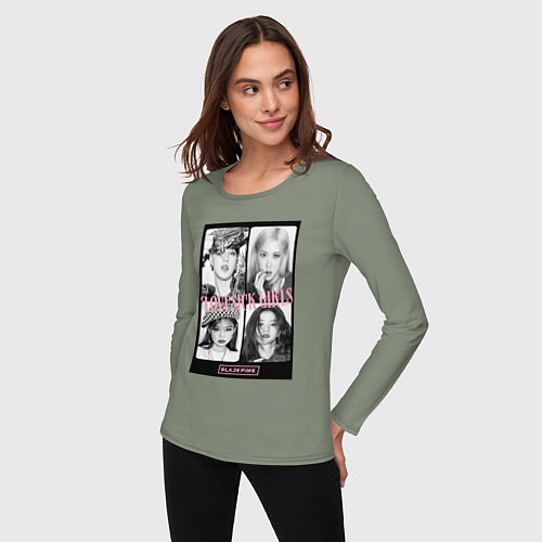 Женский лонгслив Blackpink K-pop / Авокадо – фото 3