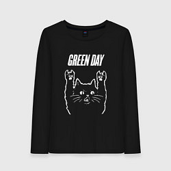 Женский лонгслив Green Day Рок кот