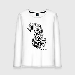 Женский лонгслив Тигр со спины