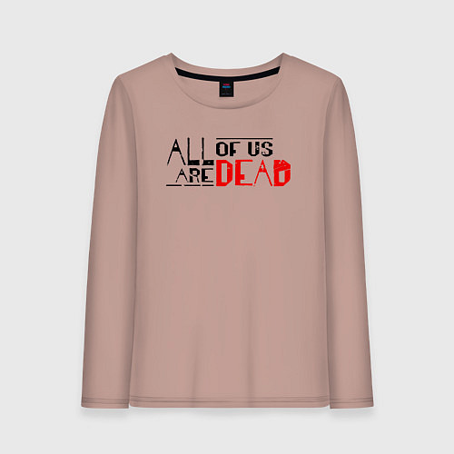 Женский лонгслив All Of Us Are Dead English Logo / Пыльно-розовый – фото 1