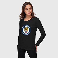 Лонгслив хлопковый женский Florida Panthers Флорида Пантерз Логотип, цвет: черный — фото 2