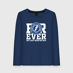 Лонгслив хлопковый женский Тампа Бэй Лайтнинг Tampa Bay Lightning FOREVER NOT, цвет: тёмно-синий