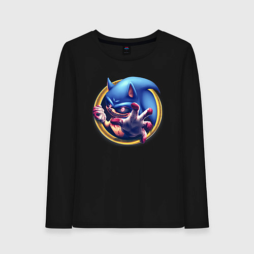 Женский лонгслив Sonic Exe Horror / Черный – фото 1