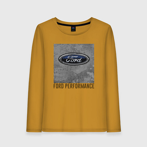 Женский лонгслив Ford Performance / Горчичный – фото 1