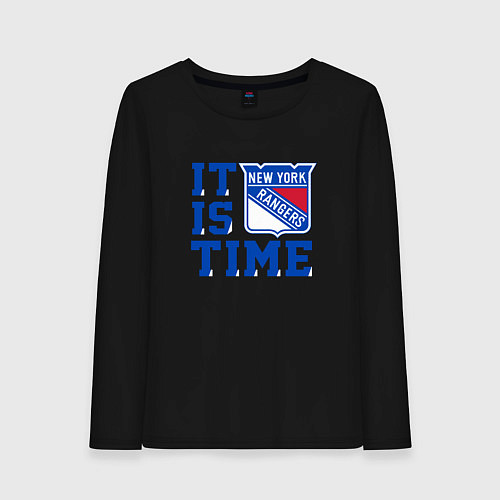 Женский лонгслив It is New York Rangers Time Нью Йорк Рейнджерс / Черный – фото 1