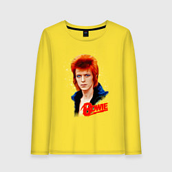 Лонгслив хлопковый женский David Bowie Blue Jacket, цвет: желтый