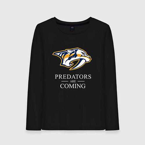 Женский лонгслив Nashville Predators are Coming Нэшвилл Предаторз / Черный – фото 1