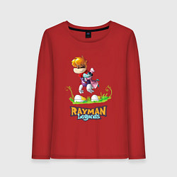 Лонгслив хлопковый женский Уставший Rayman, цвет: красный