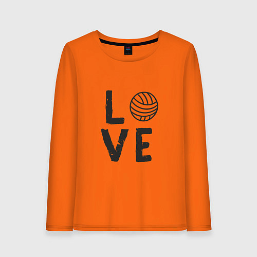 Женский лонгслив Volleyball - Love / Оранжевый – фото 1