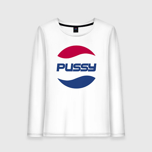 Женский лонгслив Pepsi Pussy / Белый – фото 1