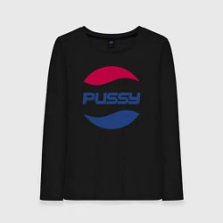 Лонгслив хлопковый женский Pepsi Pussy, цвет: черный