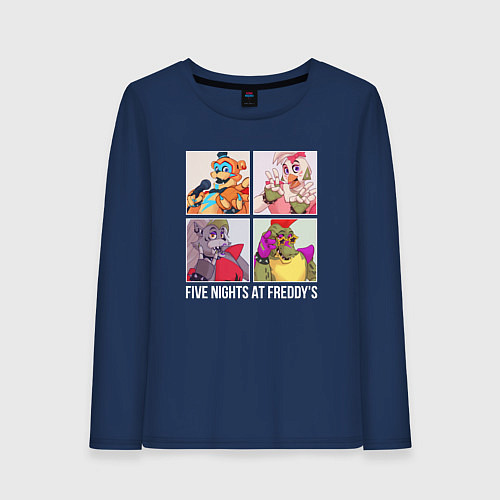 Женский лонгслив Rock star fnaf / Тёмно-синий – фото 1
