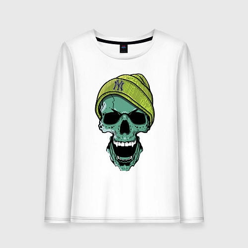 Женский лонгслив New York Yankees Cool skull / Белый – фото 1