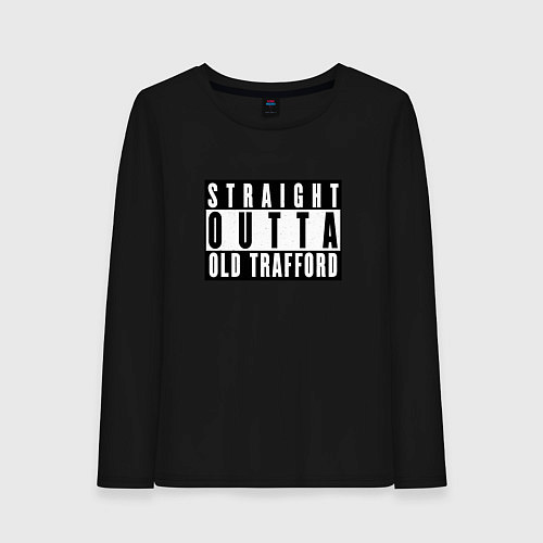 Женский лонгслив Manchester United Straight outta Old Trafford / Черный – фото 1