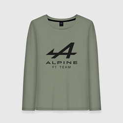 Женский лонгслив Alpine F1 team Black Logo