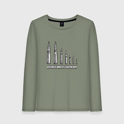 Лонгслив хлопковый женский РАЗМЕР ИМЕЕТ ЗНАЧЕНИЕ ПАТРОНЫ, цвет: авокадо