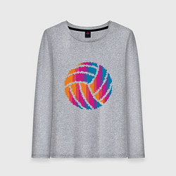 Лонгслив хлопковый женский Ball Volleyball, цвет: меланж