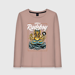 Лонгслив хлопковый женский Rudeboy, цвет: пыльно-розовый