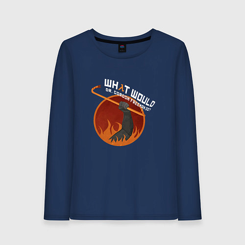 Женский лонгслив Escape from City 17 / Тёмно-синий – фото 1