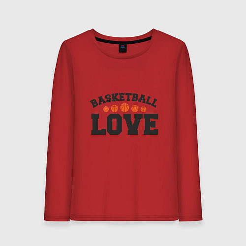 Женский лонгслив Love - Basketball / Красный – фото 1