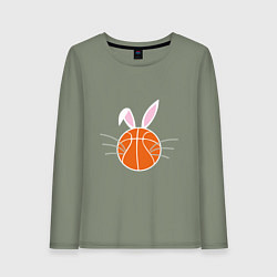 Лонгслив хлопковый женский Basketball Bunny, цвет: авокадо