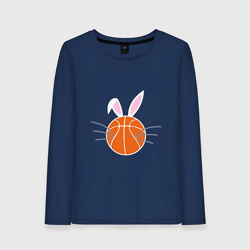 Женский лонгслив Basketball Bunny / Тёмно-синий – фото 1