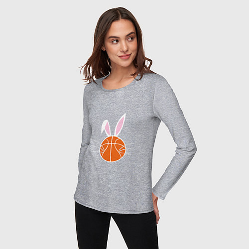 Женский лонгслив Basketball Bunny / Меланж – фото 3