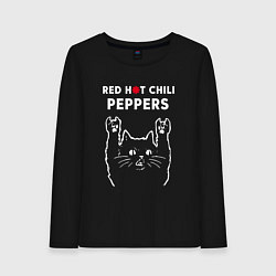 Женский лонгслив Red Hot Chili Peppers Рок кот
