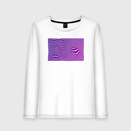 Женский лонгслив Purple wave / Белый – фото 1