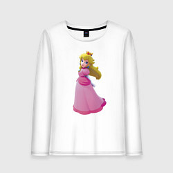 Лонгслив хлопковый женский Принцесса Персик Super Mario, цвет: белый