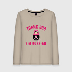 Женский лонгслив Спасибо, я русский