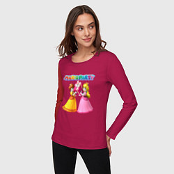 Лонгслив хлопковый женский Mario Party Nintendo, цвет: маджента — фото 2