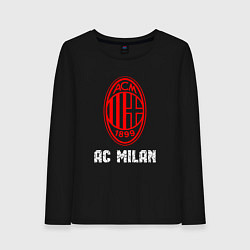 Лонгслив хлопковый женский МИЛАН AC Milan, цвет: черный