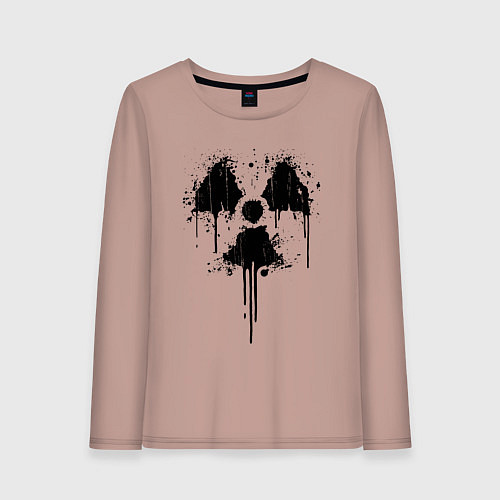 Женский лонгслив Атомный символ / Пыльно-розовый – фото 1