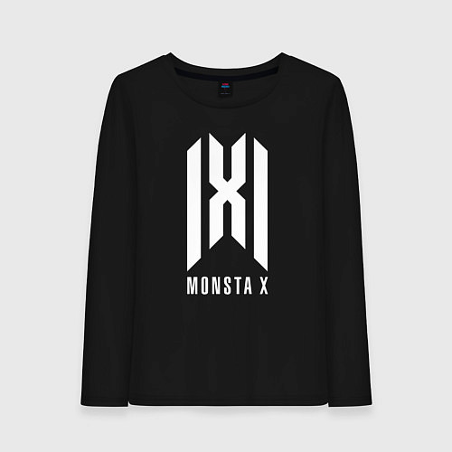 Женский лонгслив Monsta x logo / Черный – фото 1