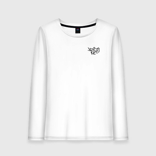 Женский лонгслив Noize mc нойз мс logo / Белый – фото 1