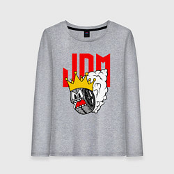 Лонгслив хлопковый женский JDM Wheel King, цвет: меланж