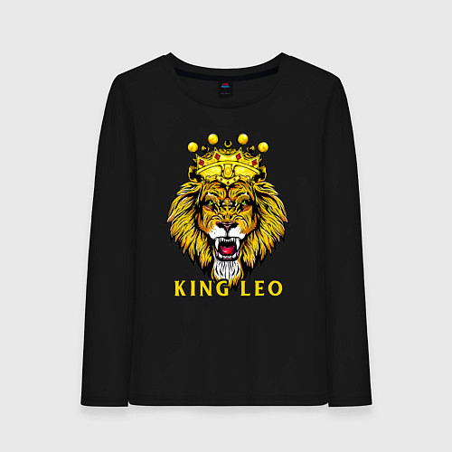 Женский лонгслив KING LEO Король Лев / Черный – фото 1