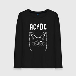 Женский лонгслив ACDC РОК КОТ