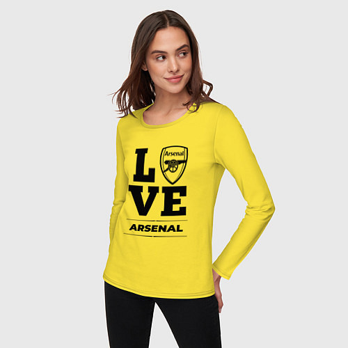 Женский лонгслив Arsenal Love Классика / Желтый – фото 3