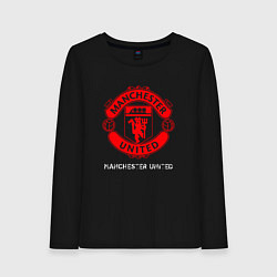 Лонгслив хлопковый женский MANCHESTER UNITED Manchester United, цвет: черный