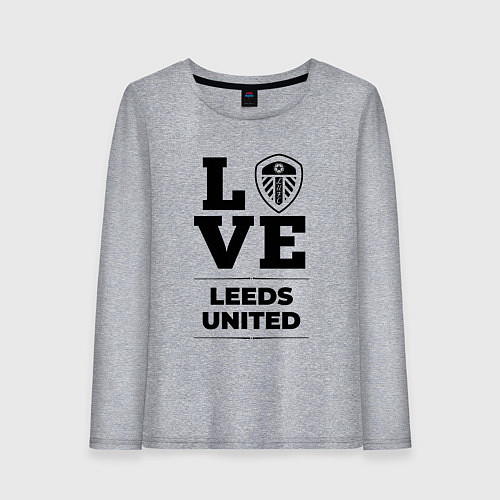 Женский лонгслив Leeds United Love Классика / Меланж – фото 1