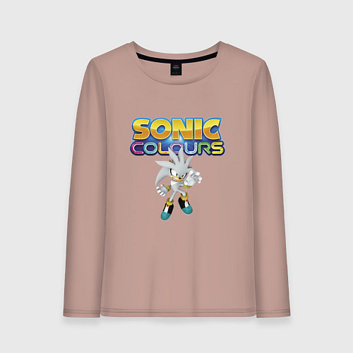 Женский лонгслив Silver Hedgehog Sonic Video Game / Пыльно-розовый – фото 1