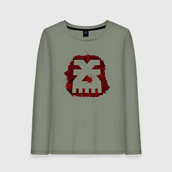 Лонгслив хлопковый женский Знак Кхорна пятно, цвет: авокадо