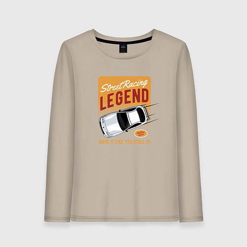 Женский лонгслив Legend Car / Миндальный – фото 1